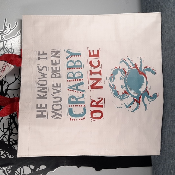 Market Shopping Tote Gift Bag Christmas Better At Beach Post Consumer Recycled - Picture 2 of 6